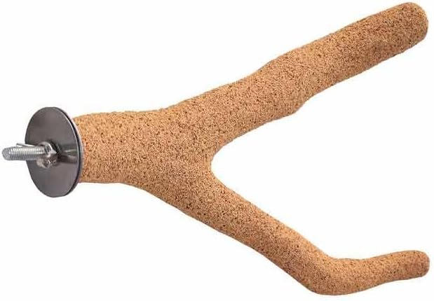 Super Bird Creations SB1148 Sure-Grip Grooming Y-Perch Small, Small/Medium Bird Size – Enriches Beak and Foot Health – Ideal for Parrotlets Parakeets Quakers – Small Bird Size, 3/4″ diam x 8″ (Small)