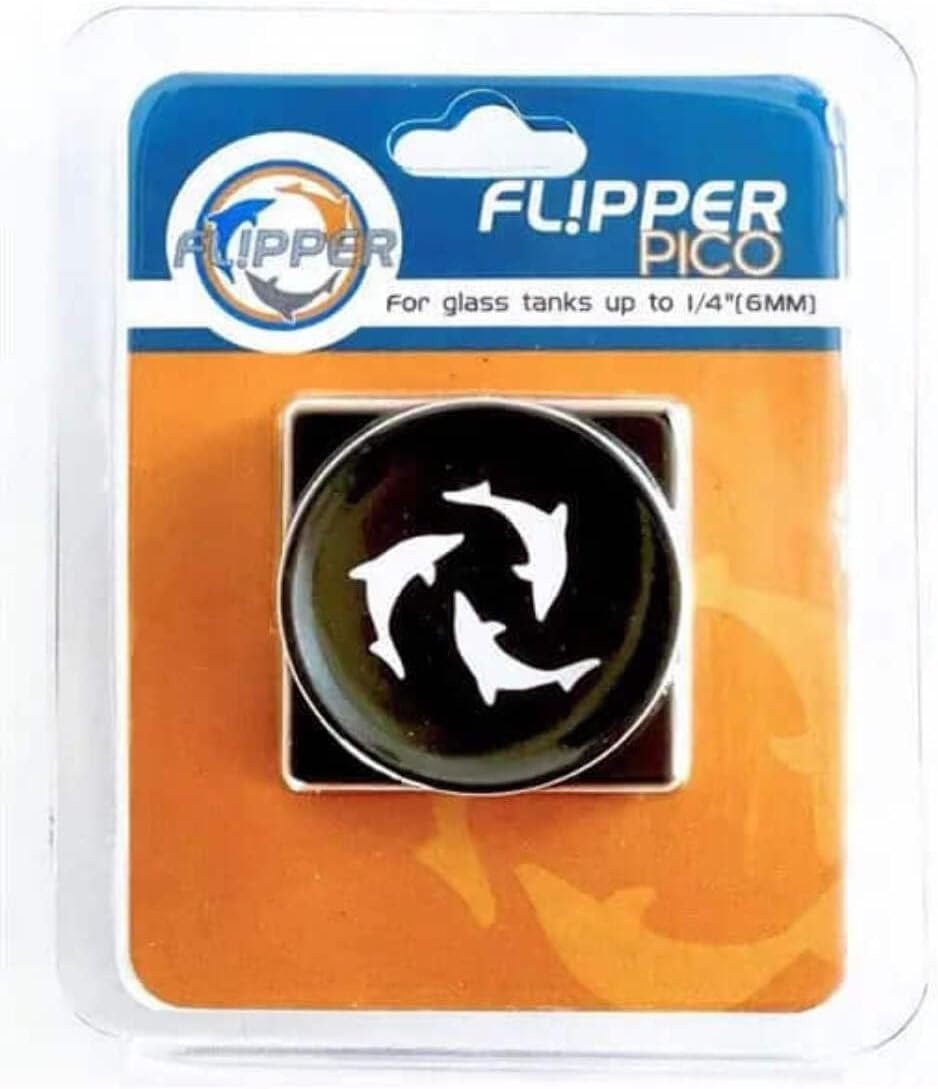 FL!PPER Flipper Pico 2 in 1 Magnetic Algae Scrubber Scraper Aquarium Fish Tank Cleaner – Black
