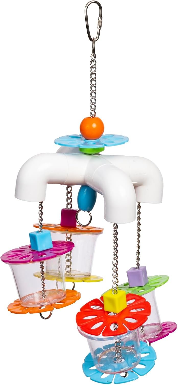 Prevue Pet Products Sink ‘n Seek Playfuls Forage & Engage Bird Toy | Cage Accessories for Small to Medium Birds, Ideal for Cockatiels, Conures, Parakeets, Budgies, Lovebirds, and African Greys
