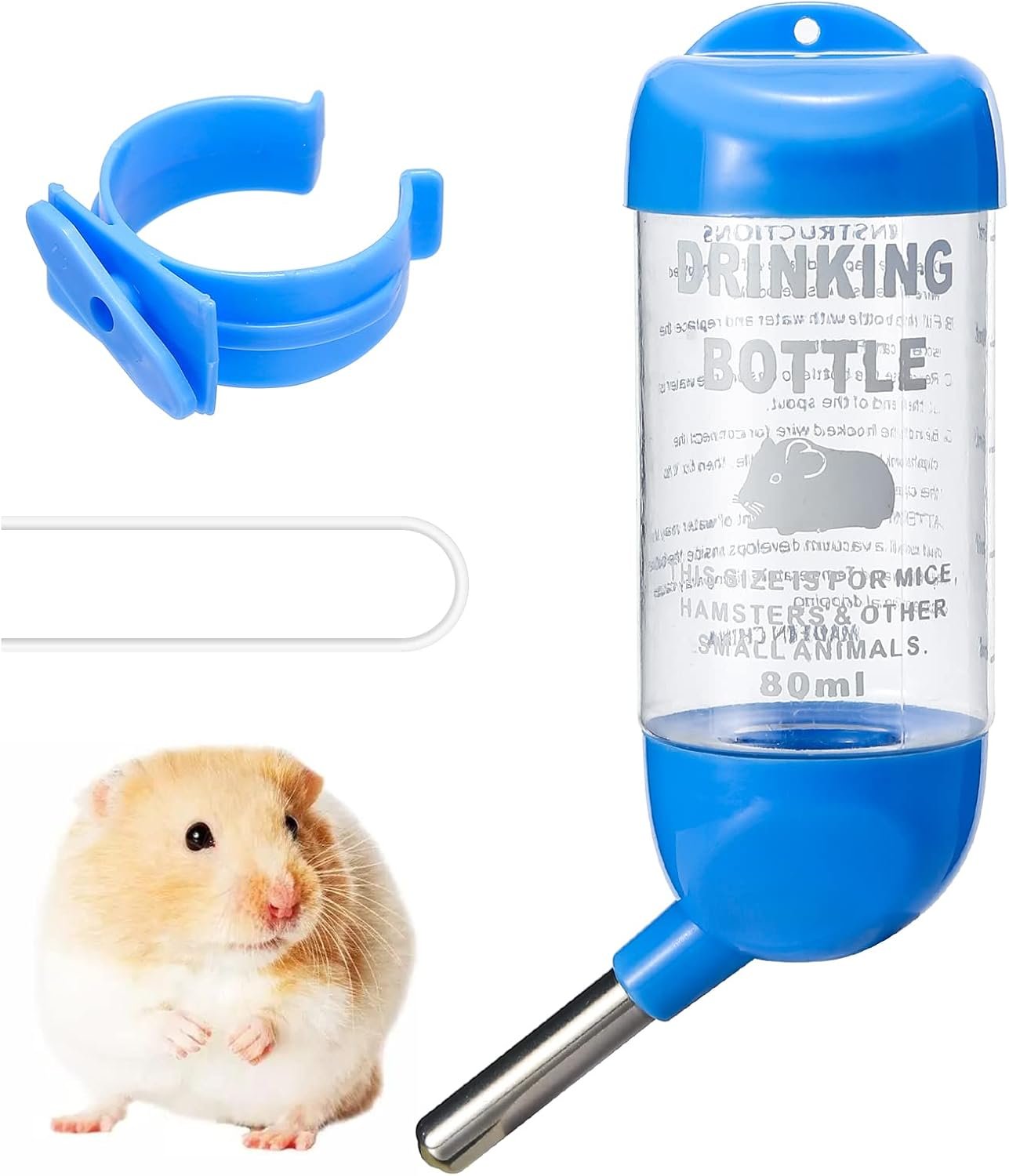 PStarD Moon Small Animals Water Bottle – Bunny, Hamster, Guinea Pig, Rabbit, Chinchilla, Gerbil, Groundhog, Squirrel (2.7 oz)