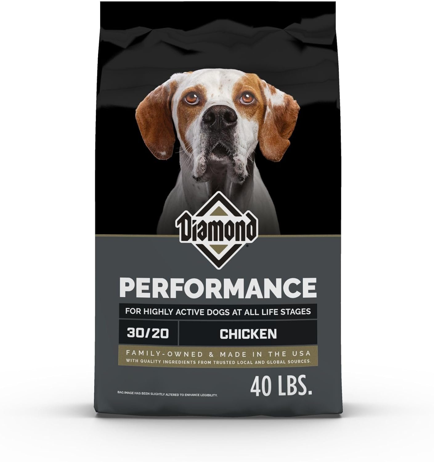 Diamond Performance Puppy, Adult & Senior Dry Dog Food, Chicken, 40lb | High Protein | For Highly Active Dogs | 83% of Protein From Animal Sources | Glucosamine to Help Support Joints & Mobility