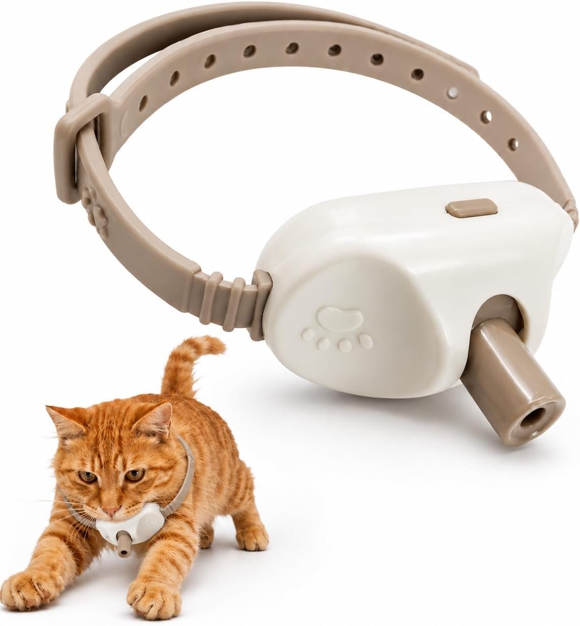 Walfront Cat Chase Toy – USB Rechargeable Automatic Interactive Red Dot Toy for Indoor Cats, Adjustable Height 9.1–13.4in, 2 Modes & 41° Angle, Fun for Active Cats