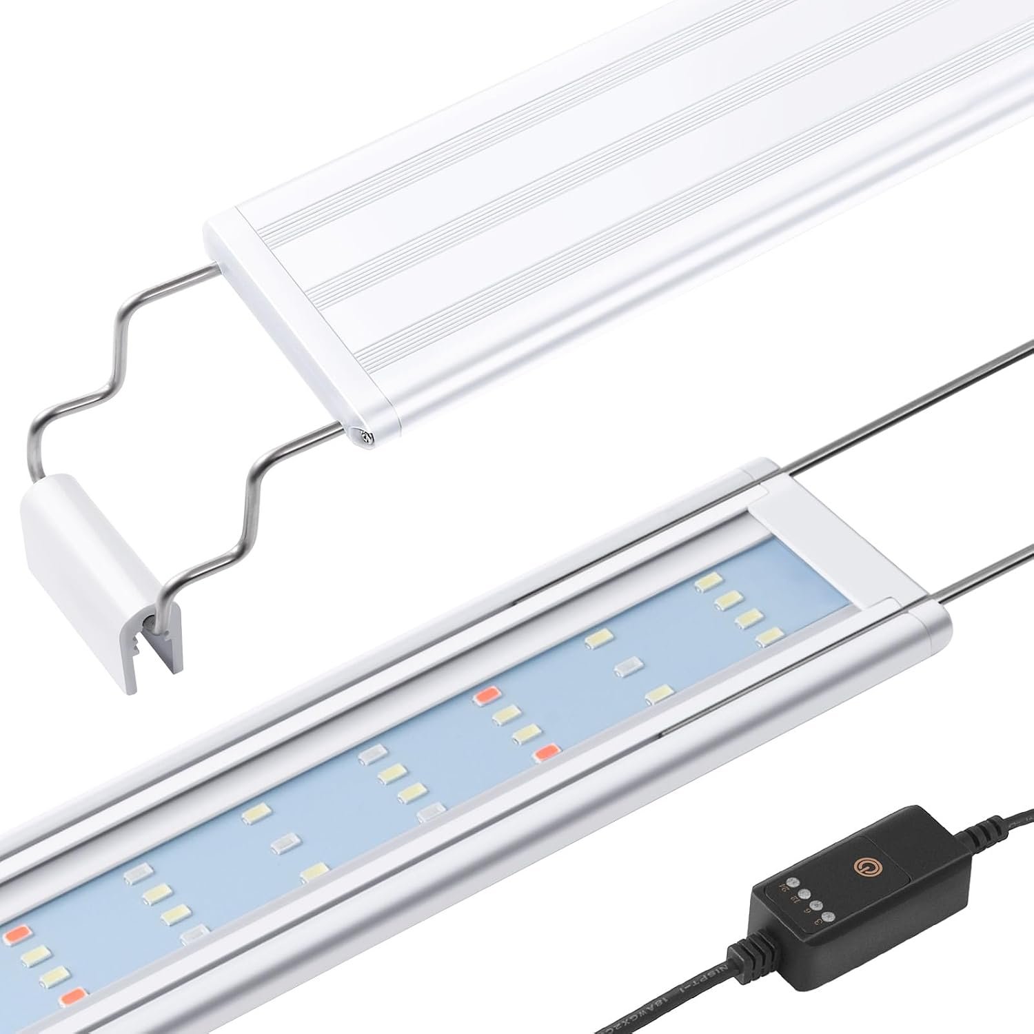 HITOP Full Spectrum LED Aquarium Light – 16-24” Classic Fish Tank Light with Timer, Aquarium Plant Light with Stable Extendable Brackets (16-24in)