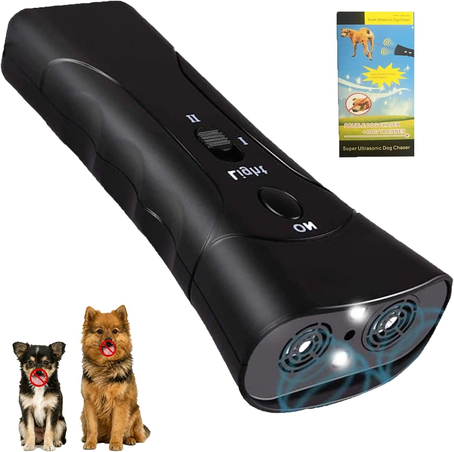 Trainer Ultrasonic for Dogs, Anti Barking Device, 2-in-1 Handheld Dog Repeller, Bark Control Tool for Indoor & Outdoor (1PC) | Suitable for all pets