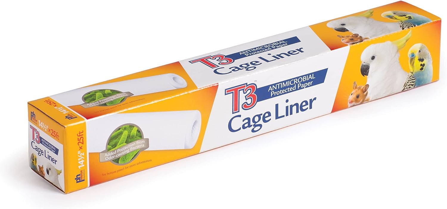 Prevue Pet Products T3 Cage Liner – Bird Cage Accessories, Odor Absorbent Protection, Universal Liner for All Birds, Fits Small, Medium, and Large Enclosures, Simplifies Cleaning – Regular Size