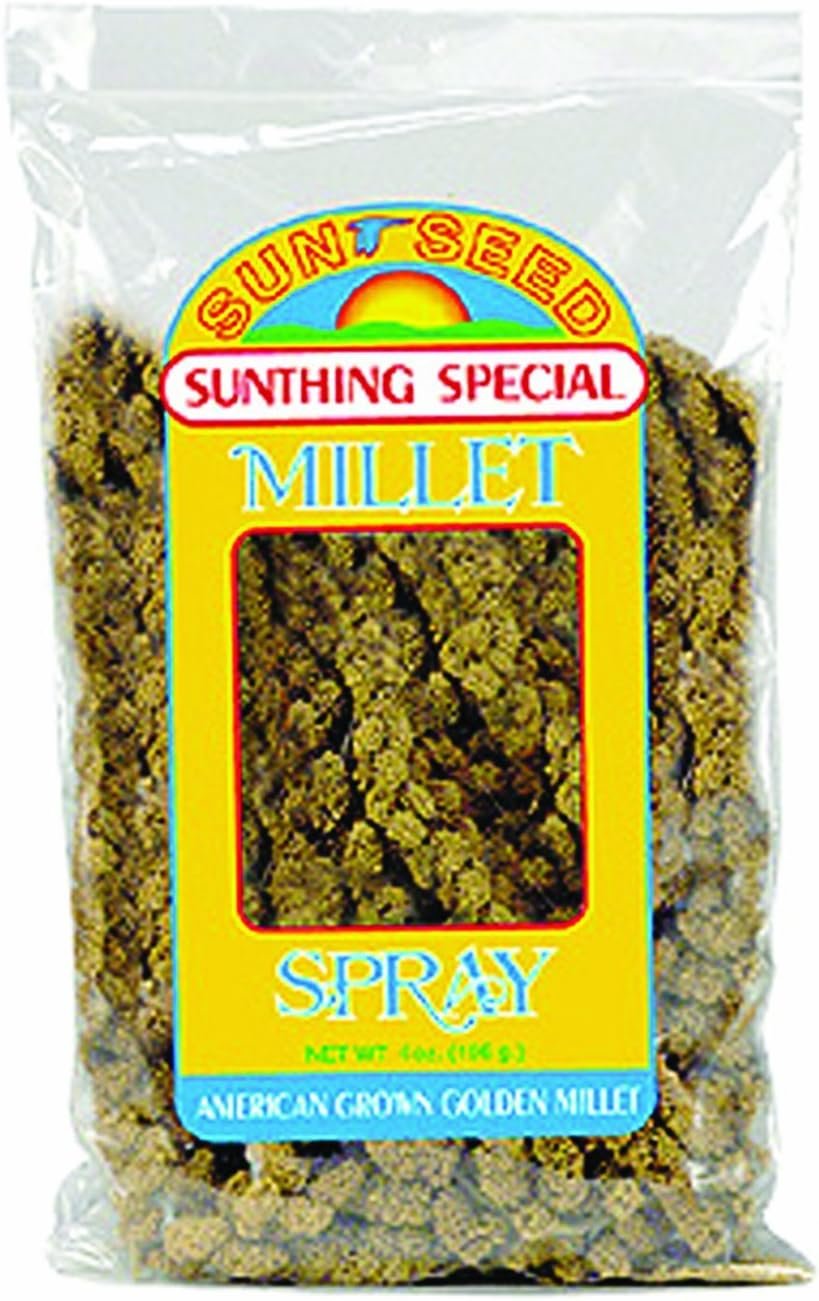 Sun Seed Company Bss10941 Small Bird Millet Spray Treats, 4-Ounce