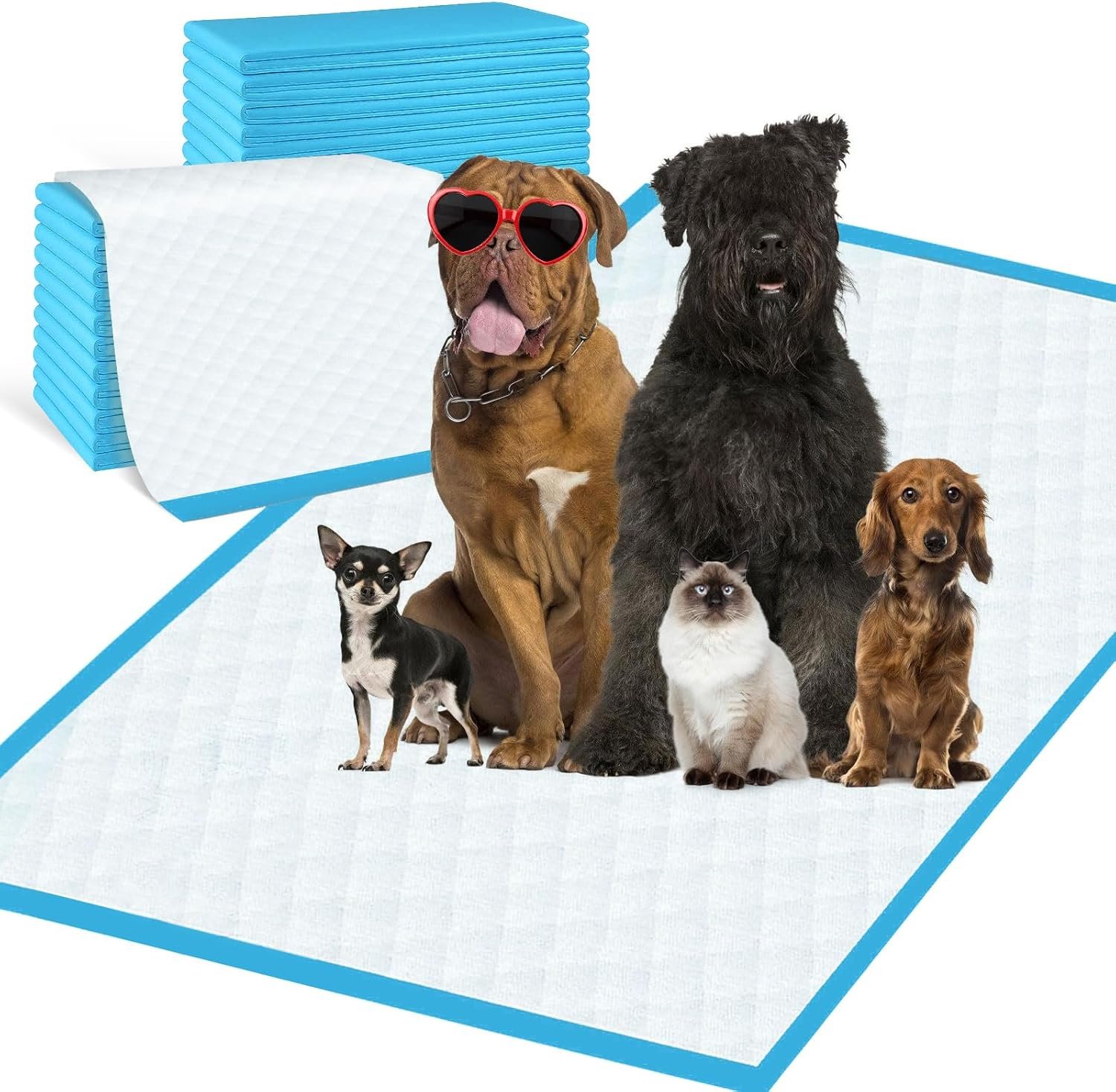 Pee Pads for Dogs & Cats, 31″x55″,Puppy Pads 40 Count | Extra Large, Disposable Thicken, For Doggie Rabbits, Incontinence Underpads, Ultra Absorbent & Quick-Dry