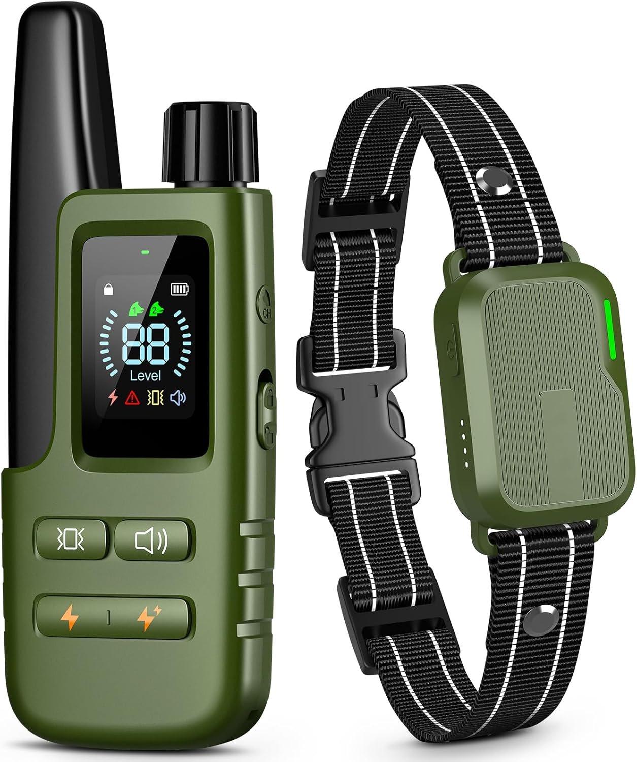 Dog Shock Collar – 4500FT Dog Training Collar with Remote for Dogs 10-120lb | IPX8 eCollar with No-Shock Mode, Beep(1-8) Vibration(1-16) Shock(0-99), Waterproof Electric Colalr for Small Medium Large Dog