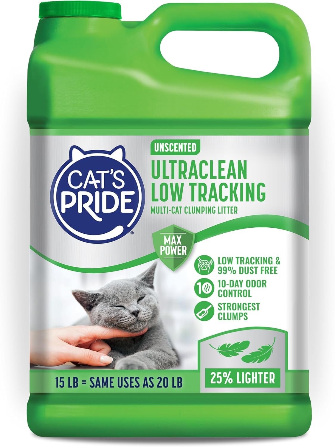 Cat’s Pride UltraClean Low Tracking Powerful Clumping Litter Unscented 15lb
