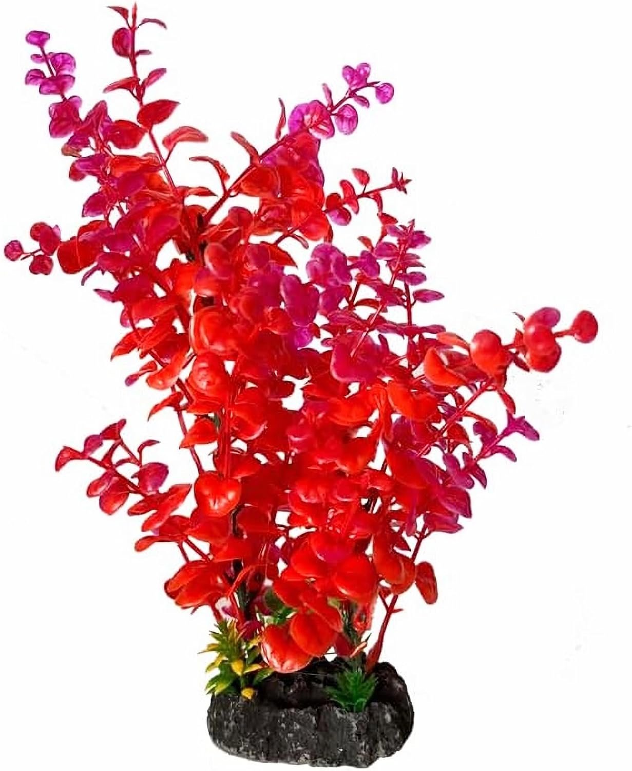Mipukbay Red Aquarium Plants – Artificial Plastic Fish Tank Decor, Realistic Ornament Safe for Fish & Shrimp, Low-Maintenance Aquascaping Plants for Freshwater/Saltwater Tank Landscaping