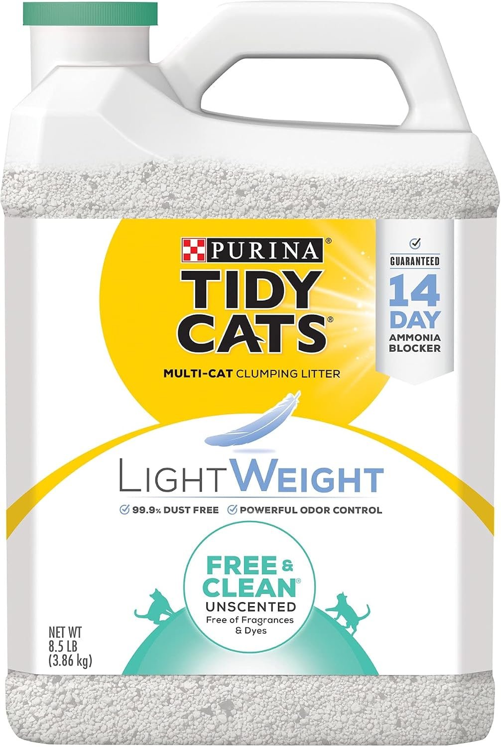 Purina Tidy Cats Lightweight Free & Clean with Ammonia Blocker Clumping Cat Litter – 8.5 lb. Jugs
