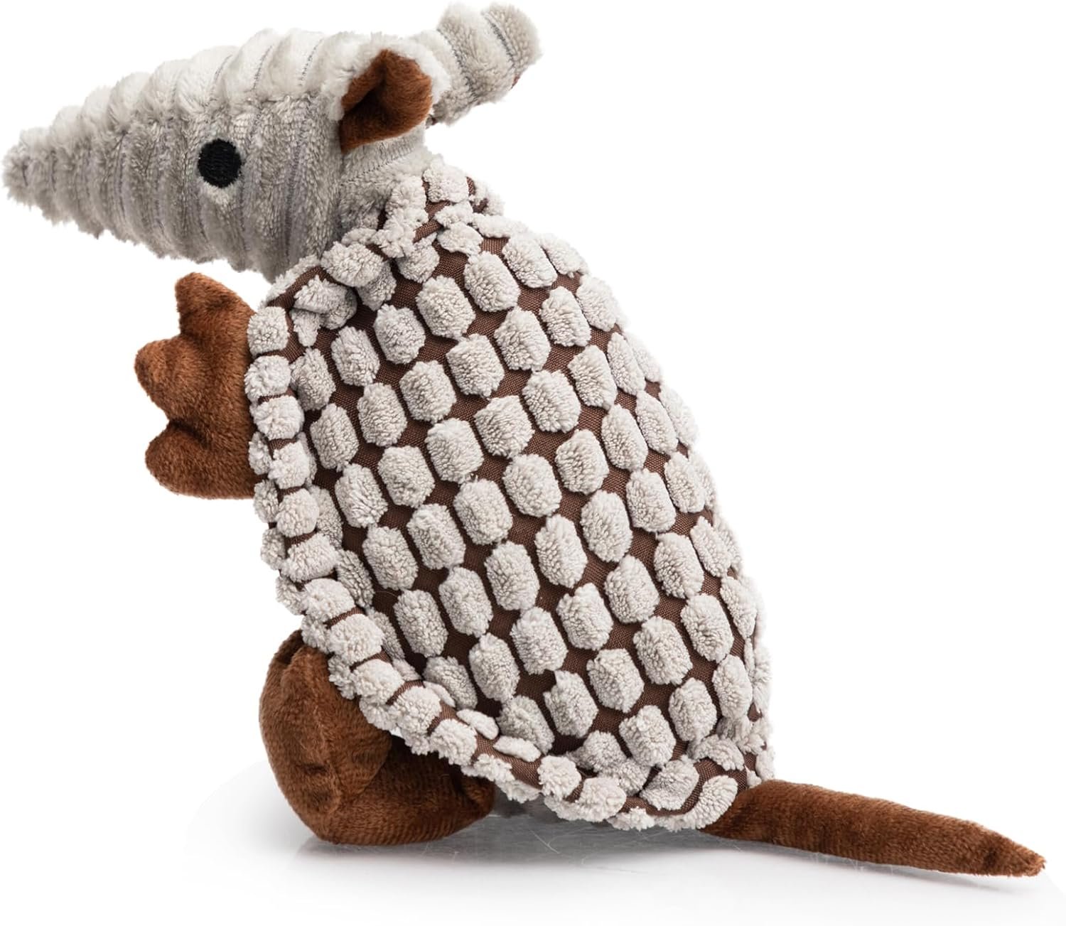Hollypet Armadillo Squeaky Puppy Dog Toys for Small Medium Dogs, 8″ | plush stuffed small dog squeak animal toy with unique grunt squeaker textured fabric for teeth cleaning toys
