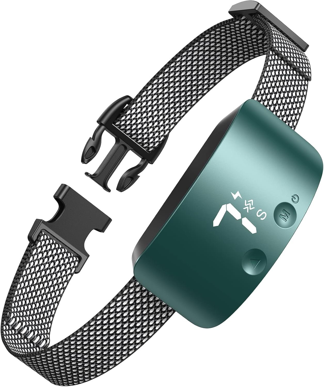 Bark Collar for Dogs,Rechargeable Anti Barking Training Collar with 7 Adjustable Sensitivity and Intensity Beep Vibration for Small Medium Large Dogs (Blackish Green)