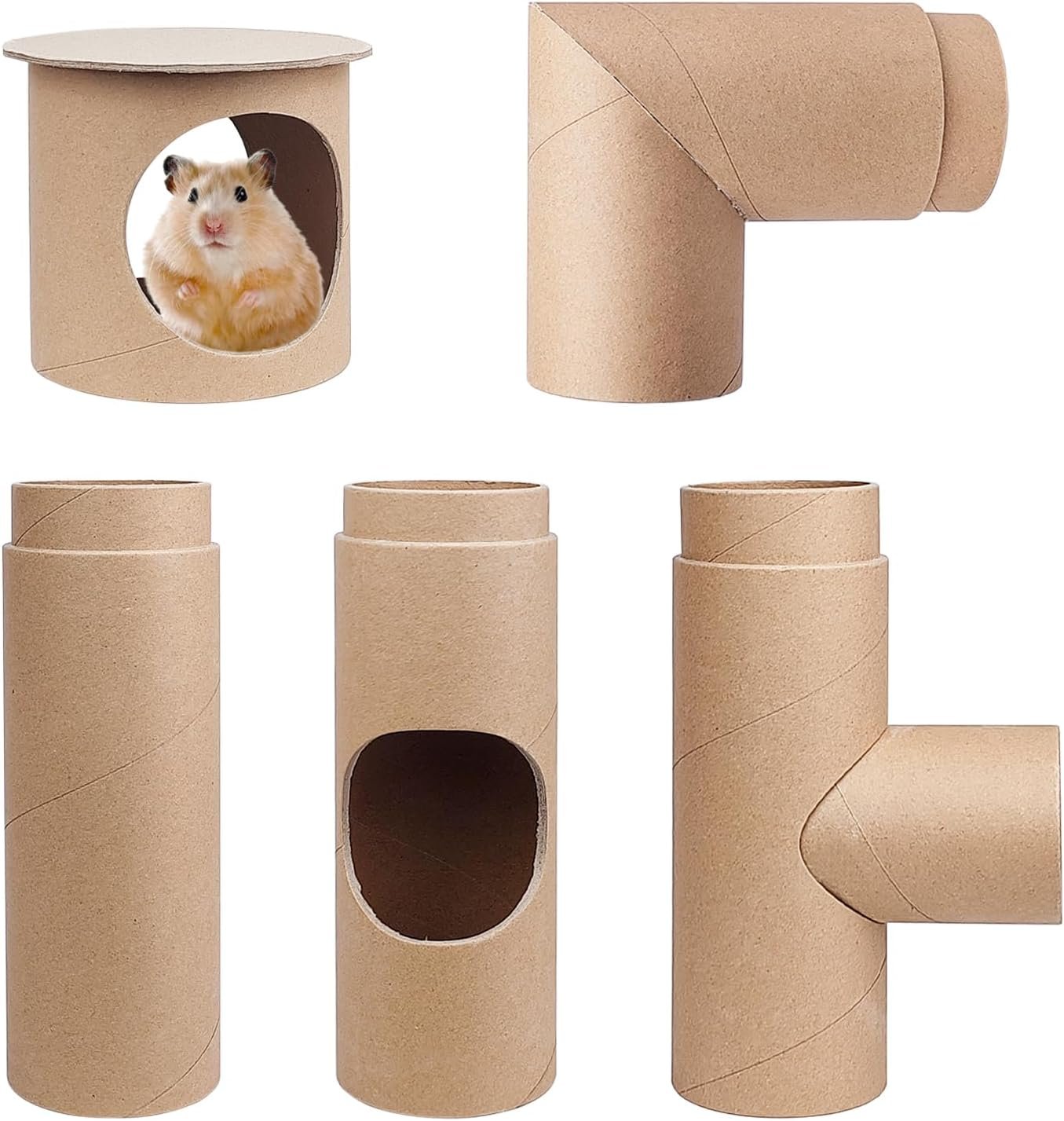 Hamster Tunnels,Hamster Tubes, Composable DIY and Build Hamsters Tunnels, Small Animals Exercise Toys, Tunnel for Mouse Gerbils Mice, Hamsters Gifts
