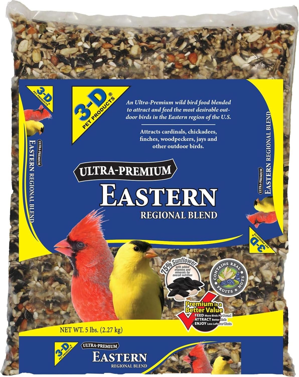 3-D Eastern Region Blend Wild Bird Food, – Premium Clean Mix