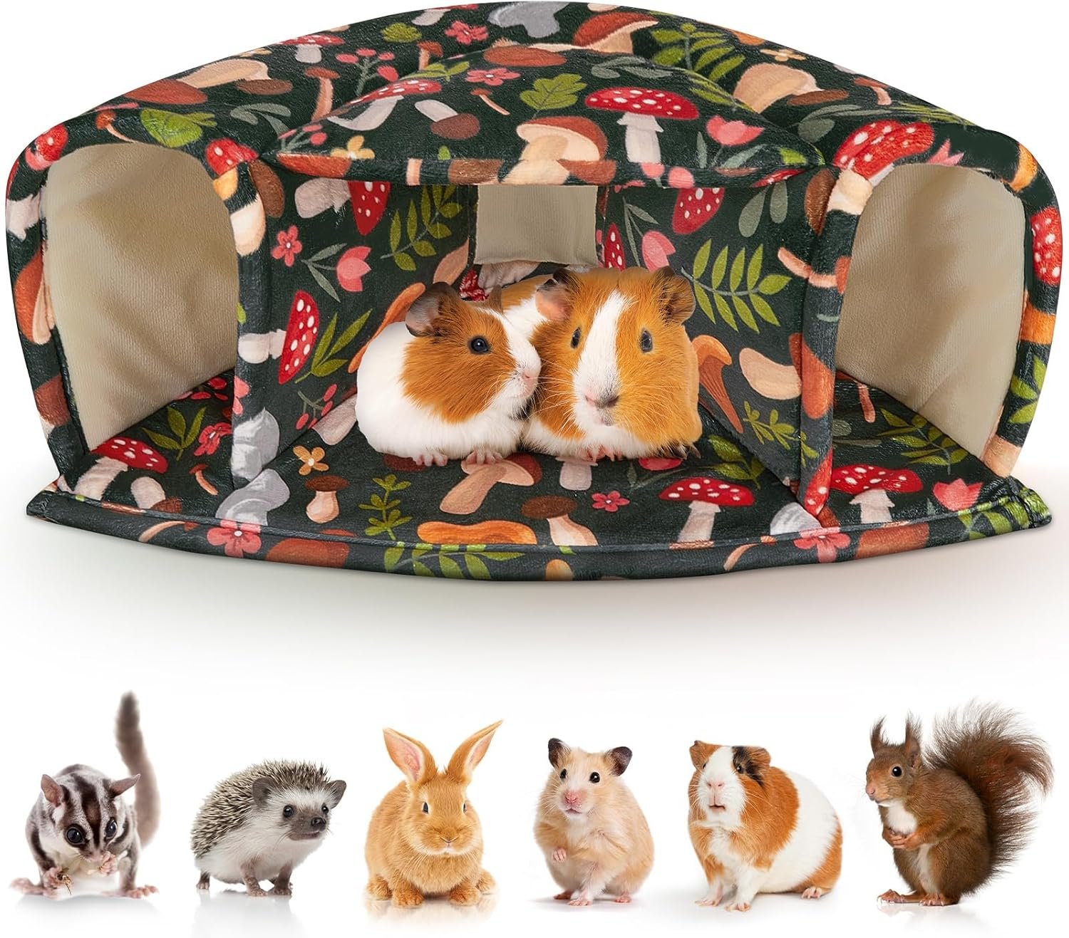 Unicorn Catcher Washable Guinea Pig Hideout Large Cozy Bed for Small Pets | Warm Plush Pet House Featuring A Semi-Closed Design For Hamsters Chinchillas And Bunnies To Sleep In Secure Comfort