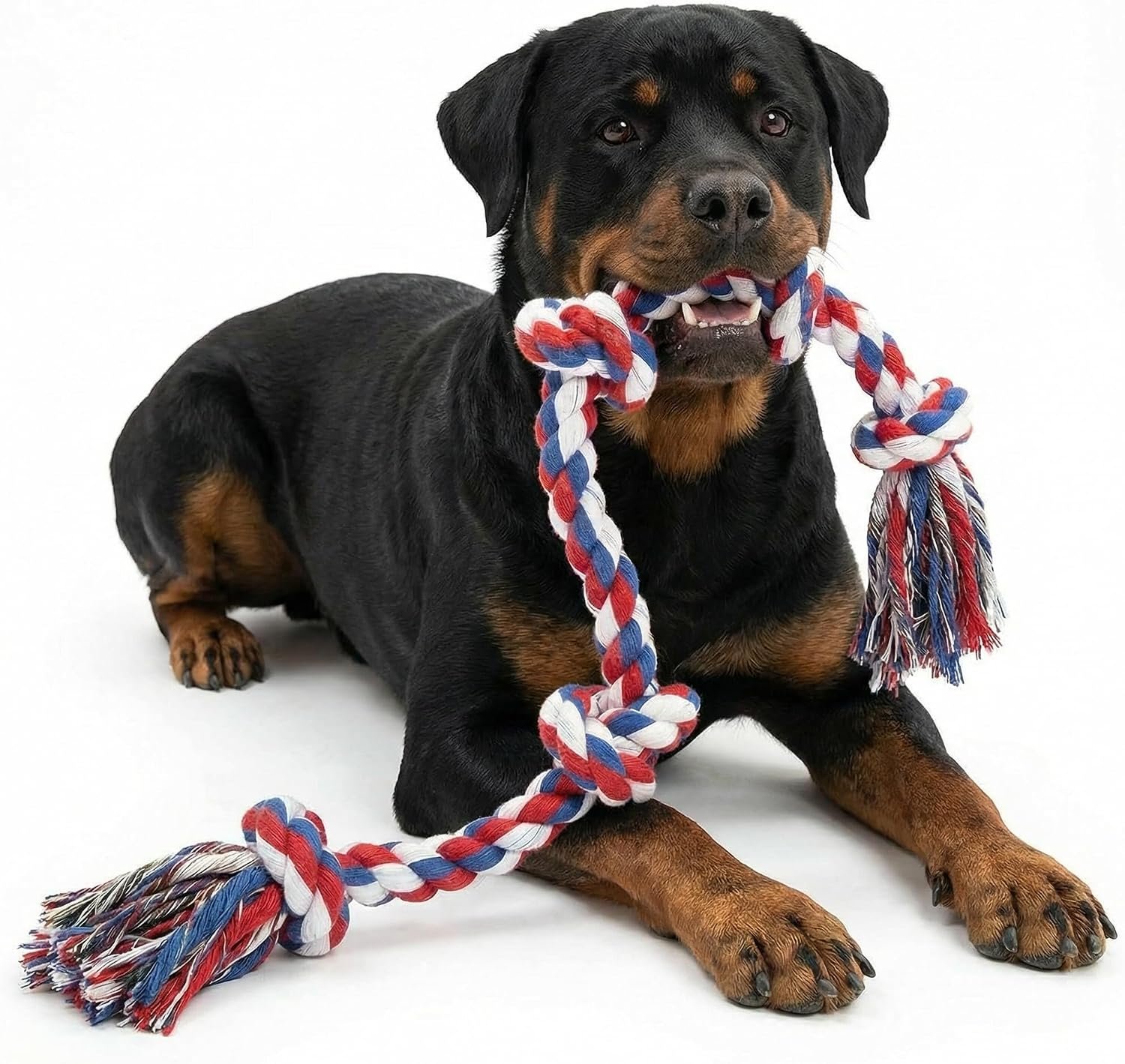 Paw-FECT Piece Heavy Duty XL 37″ Dog Rope Toy, Durable 100% Cotton, Great for Tug of War and Aggressive Chewers, Tough Pull Toy, for All Dog Sizes and Breeds