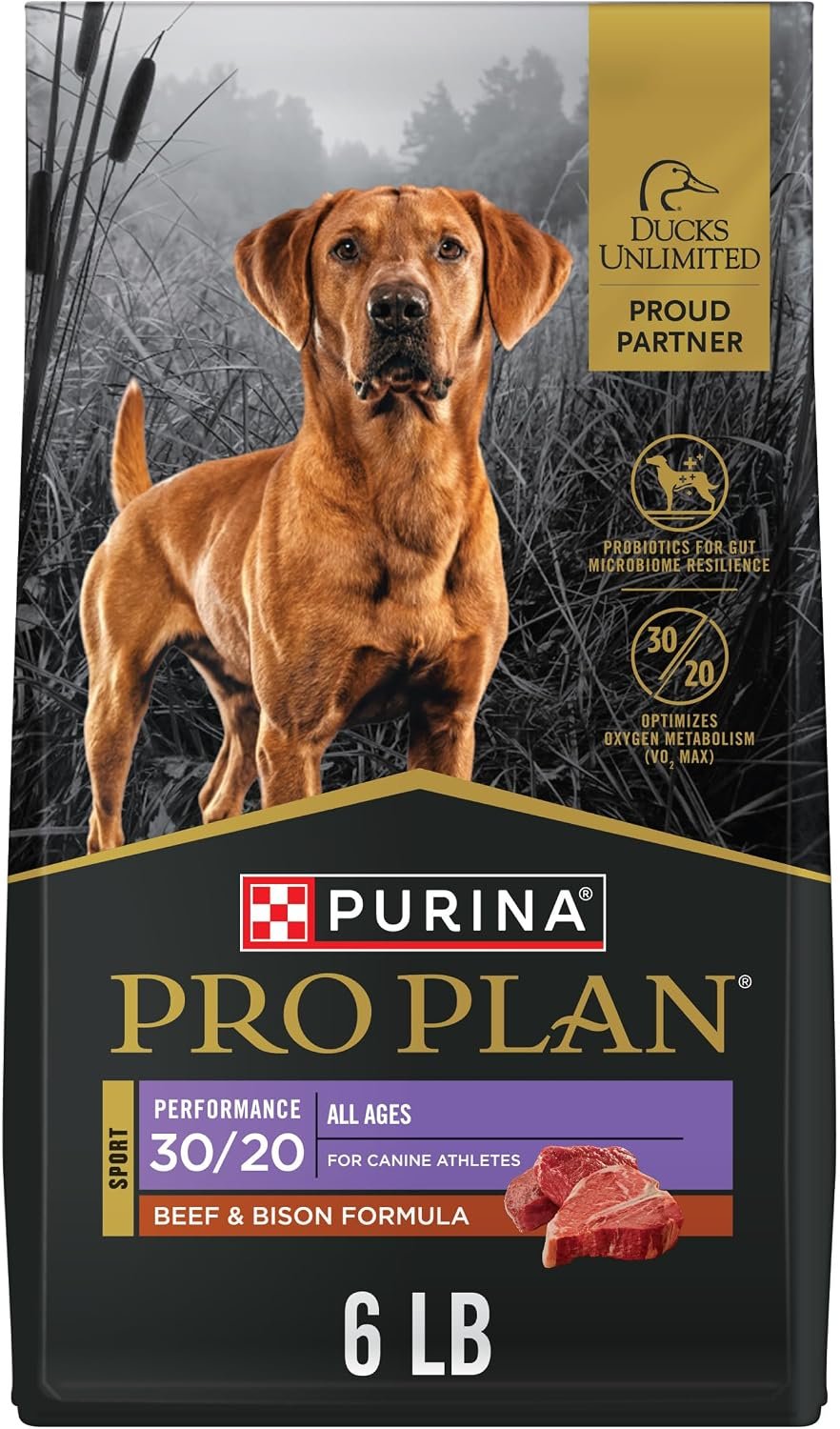 Purina Pro Plan Sport Performance 30/20 Beef and Bison Formula Dry Dog Food – 6 lb. Bag
