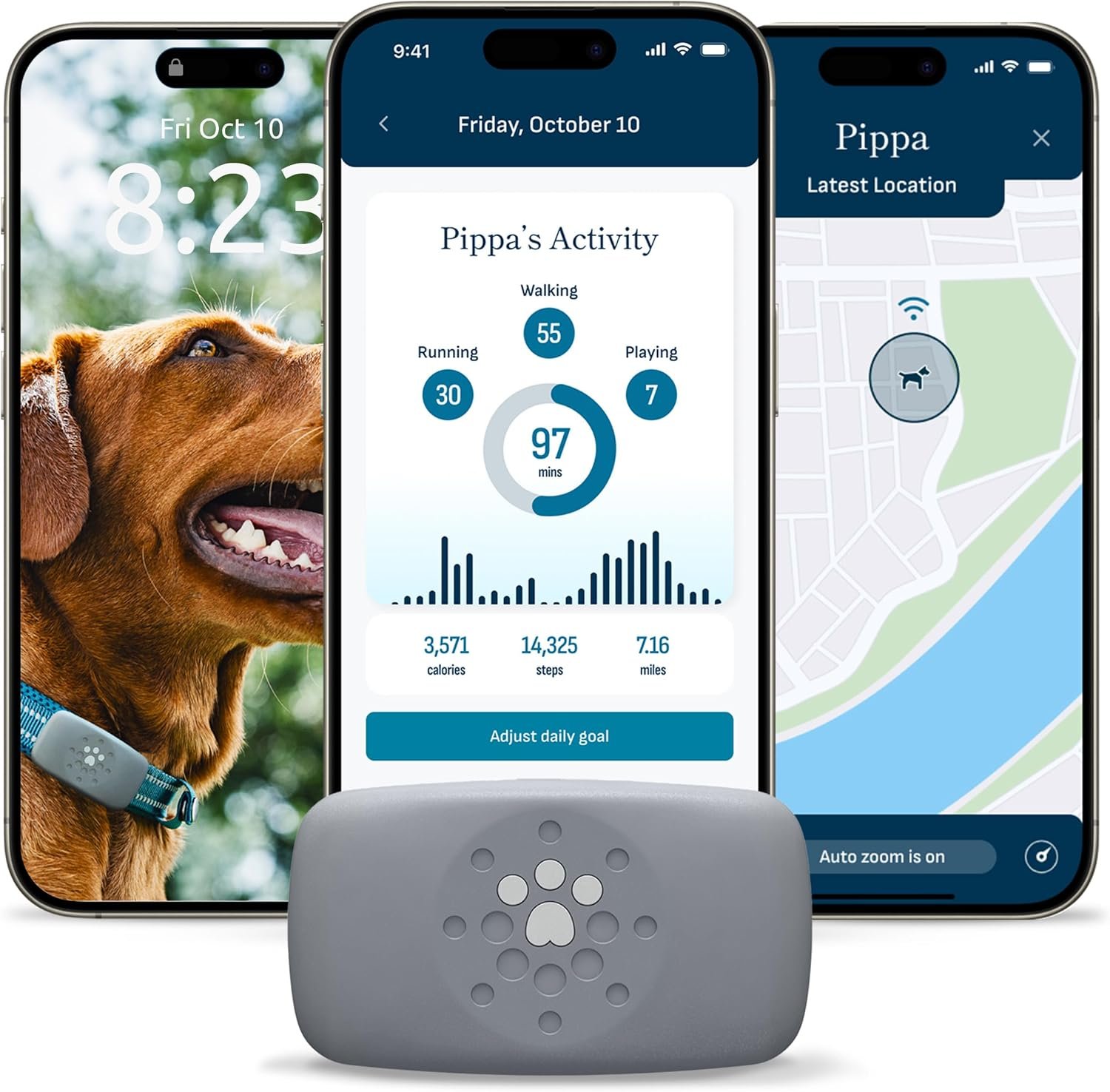 Dog GPS Tracker Powered by Purina, Waterproof Real Time Tracking GPS Dog Collar, Downloadable App, Subscription Required