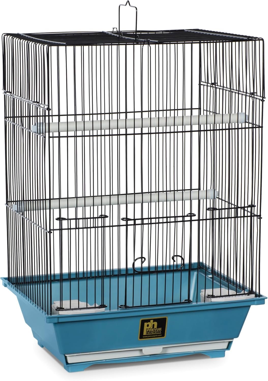 Prevue Pet Products Small Bird Cage – Ideal for Finches, Canaries, Songbirds, Small Parakeets, Lightweight Indoor Enclosure, Versatile Travel Cage for Small Birds – Blue and Black