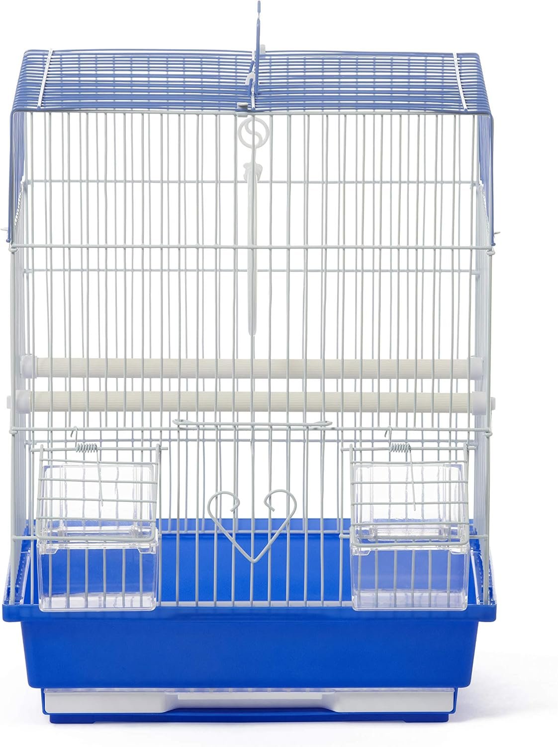 Prevue Pet Products Parakeet Square Roof Bird Cage with Handle | Carrier for Home or Travel, Small Bird Accessories, for Canaries, Budgies, Finches, Parakeets, and More