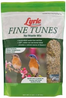 Lyric Fine Tunes Wild Bird Seed Mix – No Waste Bird Food Mix – Attracts Bluebirds, Finches, Chickadees & More – Seed for Outside Feeders – 5 lb Bag | Attracts Bluebirds, Finches, Chickadees and more – Seed for outside feeders
