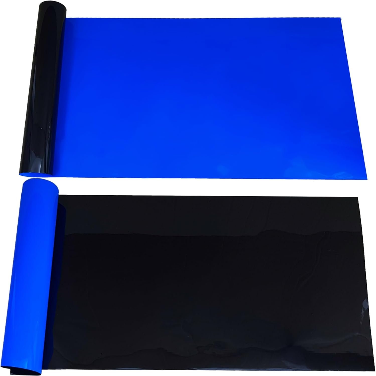 XCNO Aquarium Background for Fish Tank Wallpaper Black Blue Poster 20×60 in | Double-Sided Solid Colors, Glue-Free, Smooth Surface, Waterproof PVC, Easy to Intall and Clean, Simple to Trim, Reusable