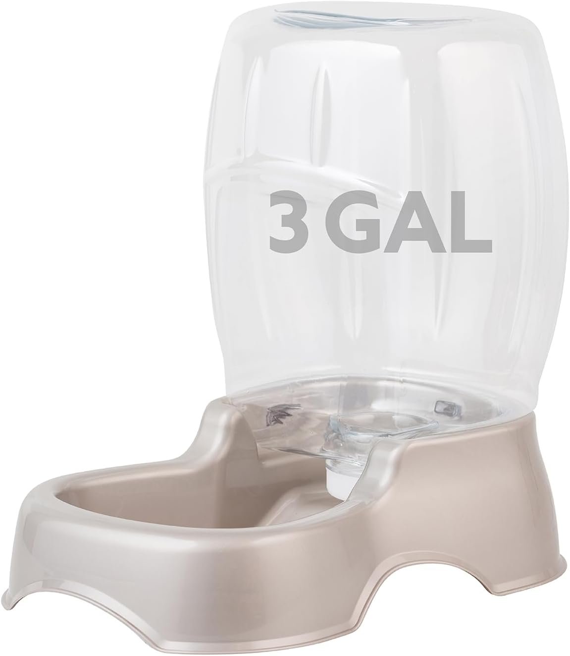 Petmate Pet Cafe Cat and Dog Water Dispenser – Water Bowl for Cats and Dogs, USA Made, 3 GAL, Pearl Tan