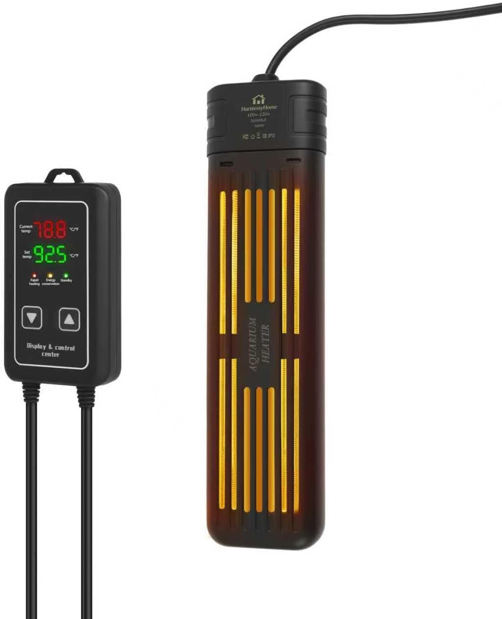 Aquarium Heater 300W/1000W, Submersible Fish Tank Heater with Digital LED Controller and Intelligent Leaving Water Automatically Stop Heating System, for Freshwater and Saltwater