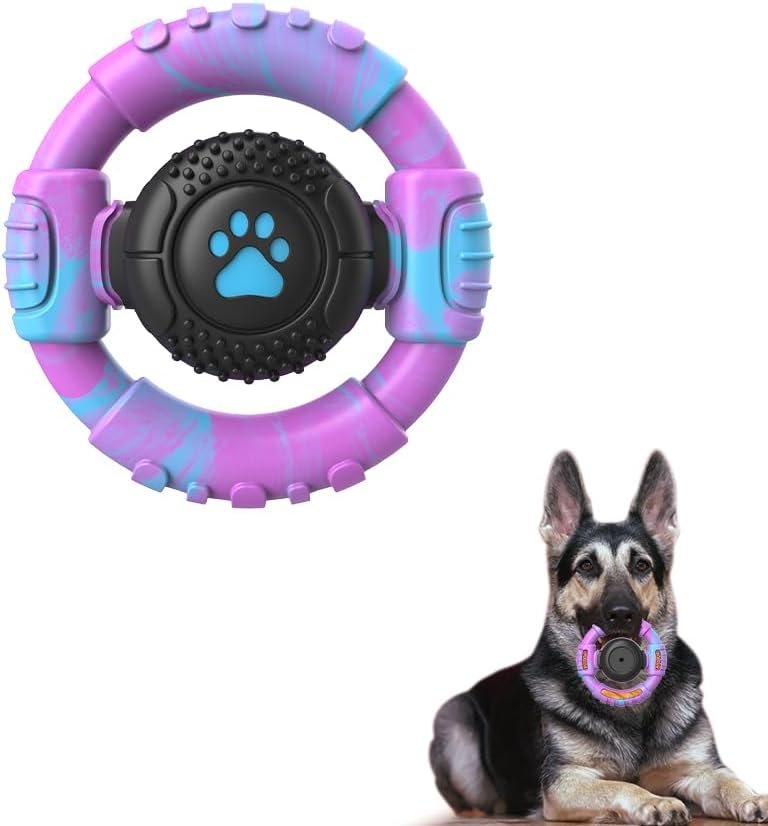 Dog Toys for Aggressive Chewers Large Medium Small Breed Indestructible | Durable Tough Dog Chew Toys to Keep Them Busy, Nylon Rubber Interactive Dog Toys