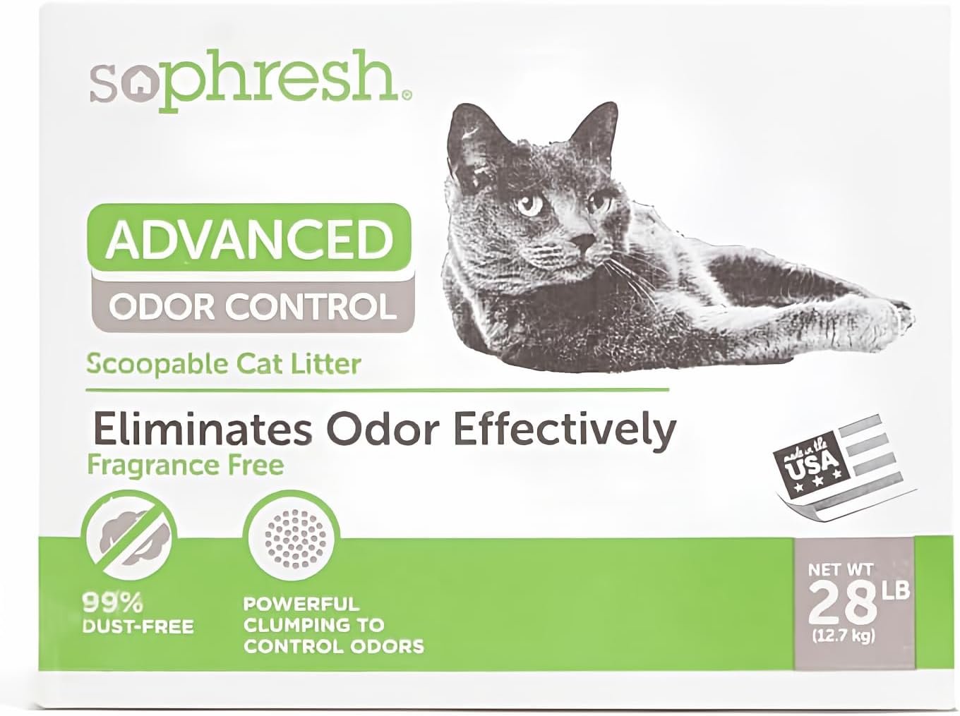 So Phresh by Petco Advanced Odor Control Scoopable Fragrance Free Cat Litter, 28 lbs.