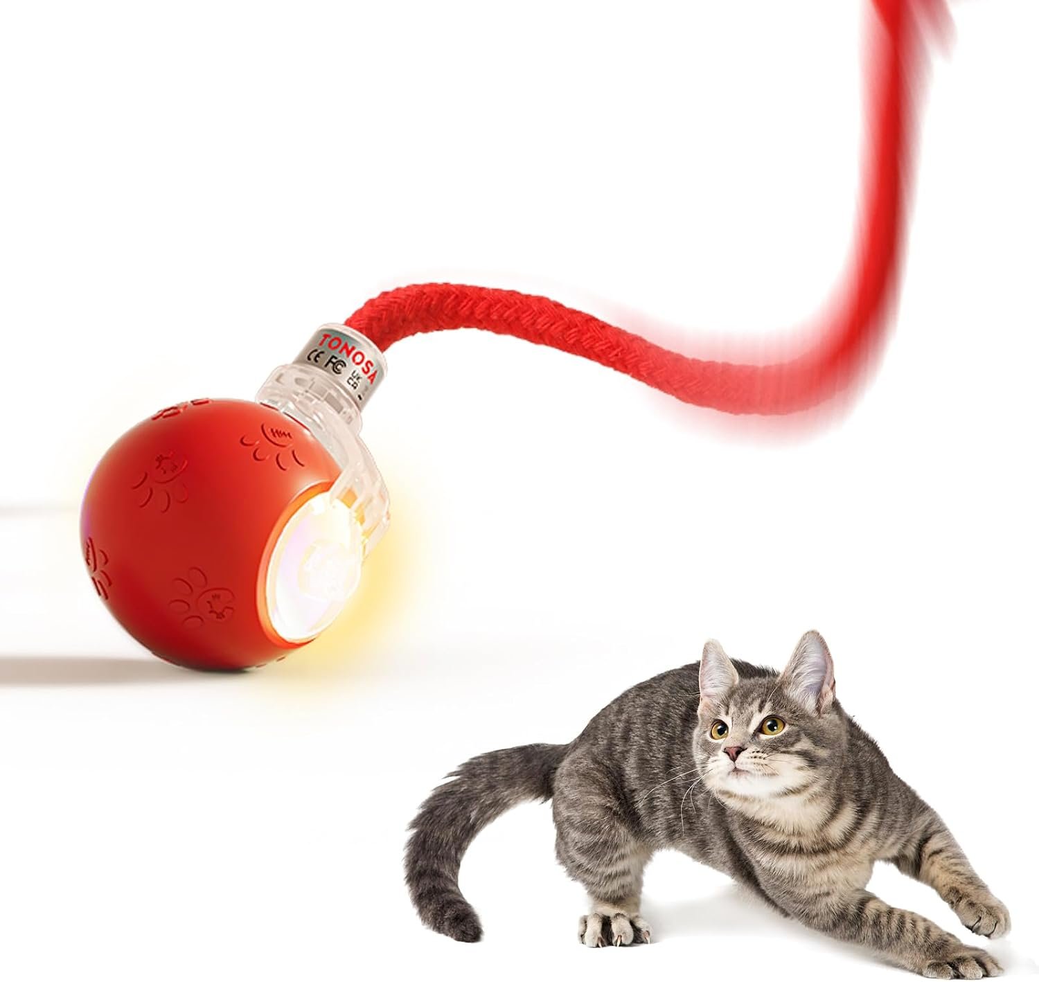 Interactive Cat Toys for Bored Indoor Cats – Motion Activated, RGB Lighting, 2 Speed Settings & 3 Modes – for Cats & Kittens!