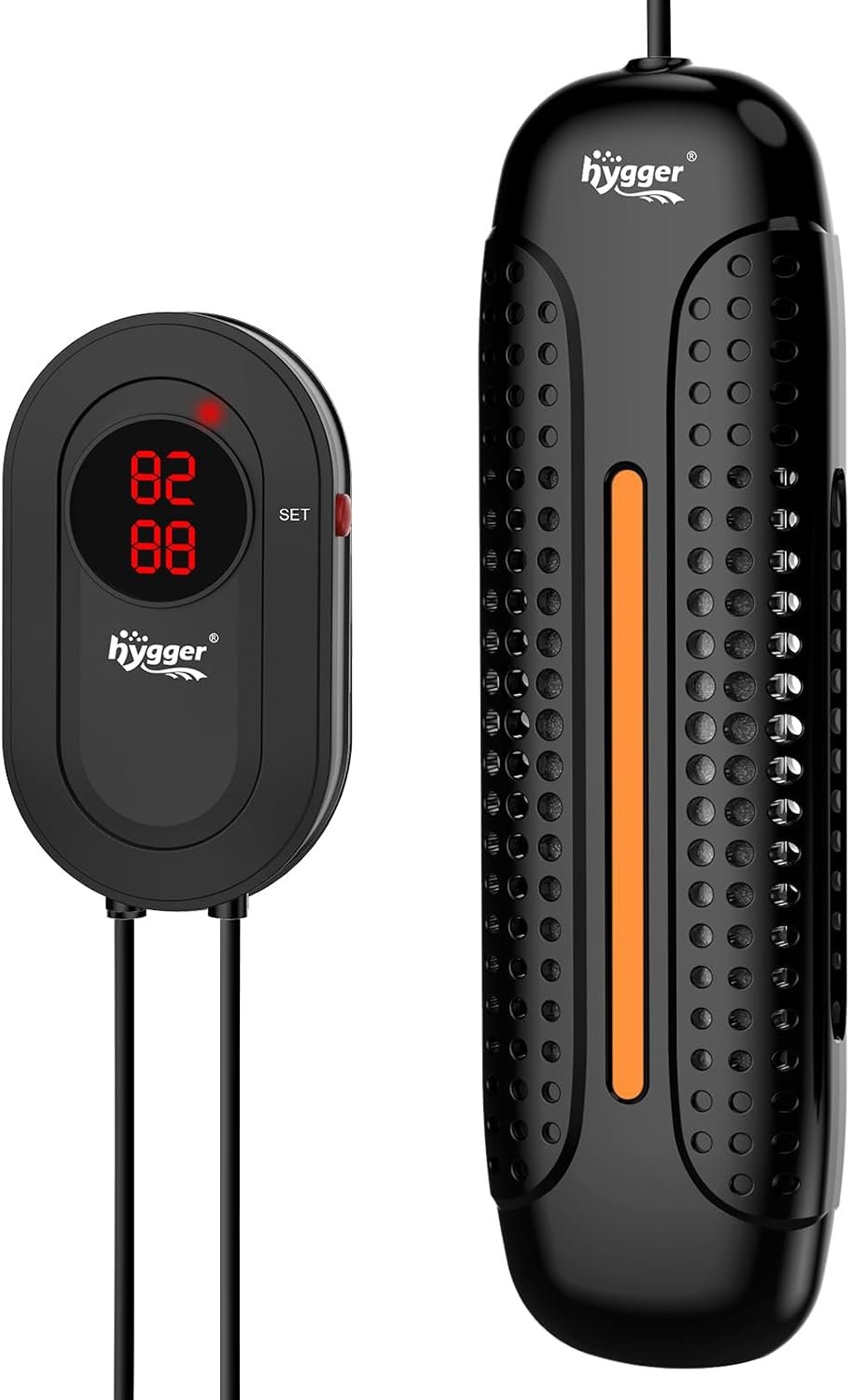 hygger 500W Aquarium Heater with Controller, Submersible Fish Tank Heater Intelligent Leaving Water Automatica Stop Heating and Overheat Protection,66-135 Gal Turtle Heaters for Freshwater Saltwater