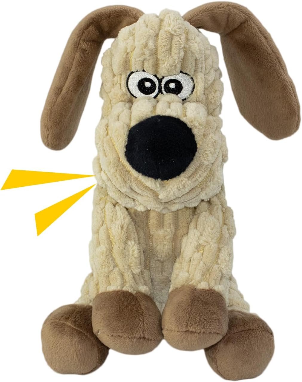 Squeaky Stuffed Dog Toys, Chew Dog for Large Medium Small Breeds | Plush with Crinkle Toys to Keep Puppy Busy, Teething, Fetching, Tossing, Tugging Interactive Toys for Indoor Outdoor play