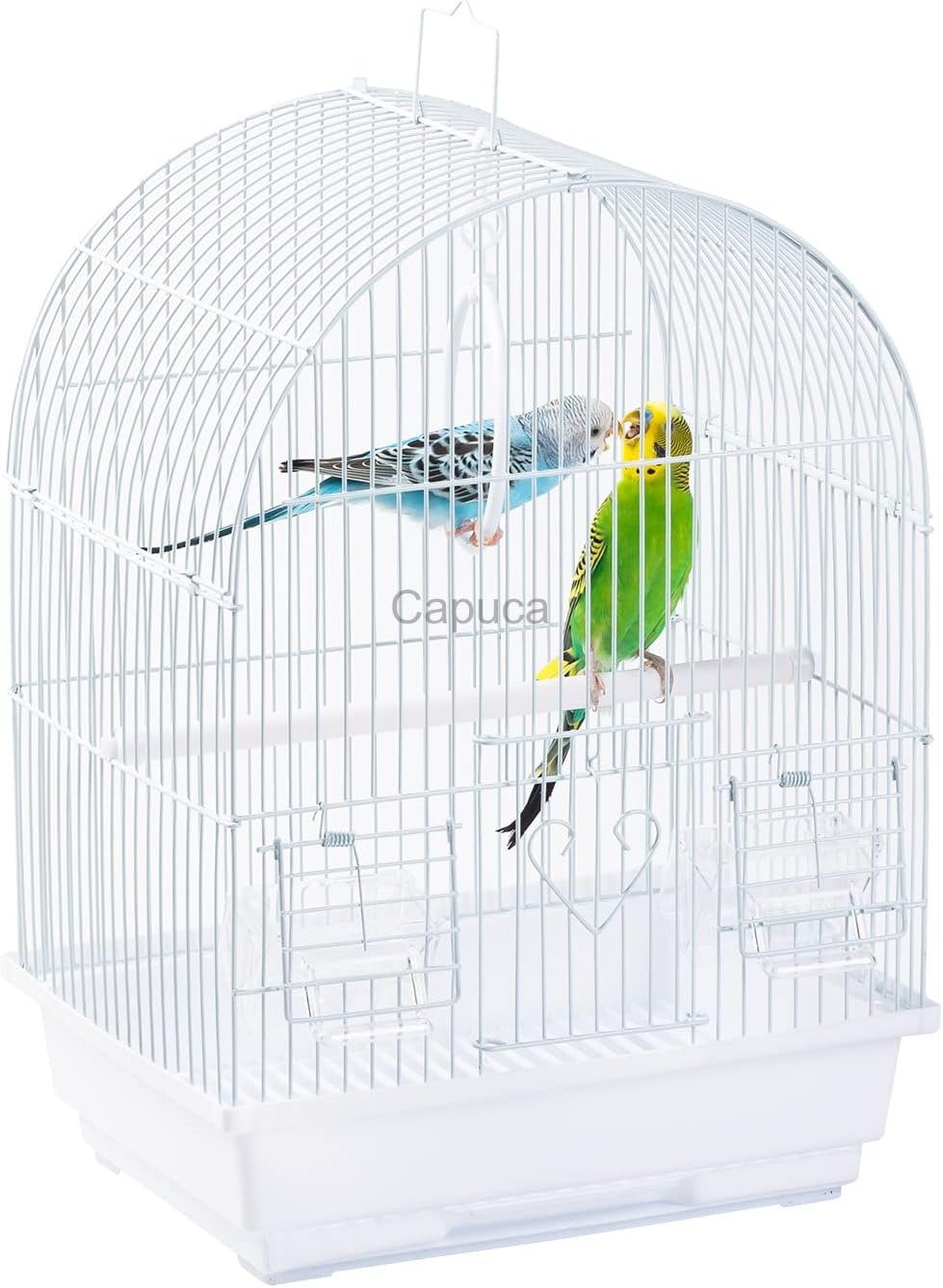 Small Bird Cage, Lightweight Hanging Travel Cage with Removable Tray | Easy to carry and clean, ideal during short trips, camping and vet visits with parakeets, canaries, lovebirds and finches.