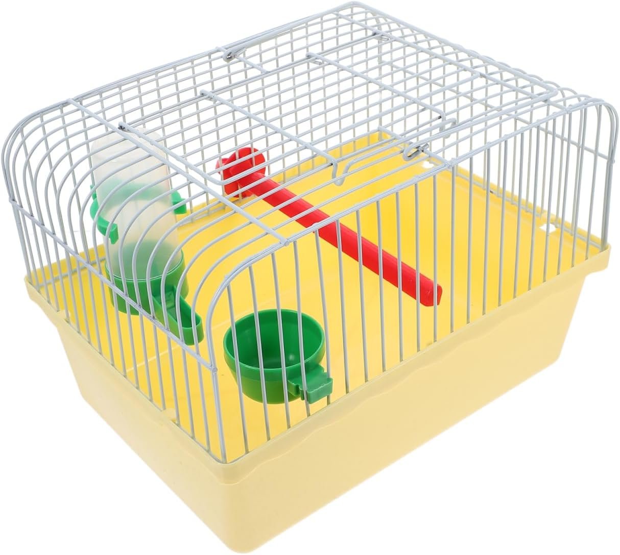 Garneck Small Bird Travel Cage: Portable Parakeet Carrier with Food and Water Box 9.2 Inch Animals Cage for Cockatiels Parrot – Easy to Carry for Short Trip, Daily Outing