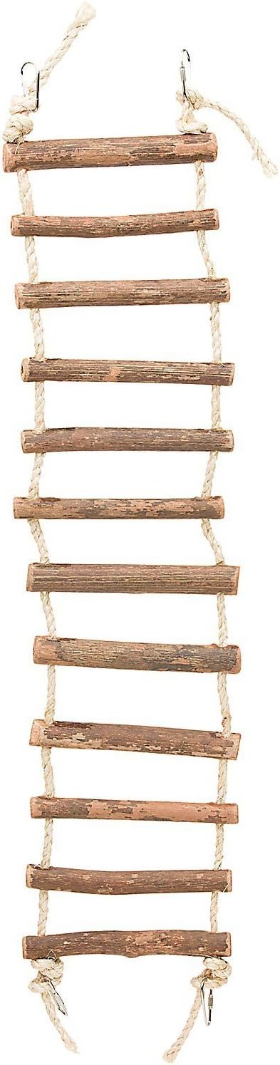 Prevue Pet Products Rope Ladder Bird Toy – Accessories for Small to Large Birds, Hanging Birdcage Toy for Climbing, Foot Exercise, Beak Use, Mental Enrichment, and Interactive Play