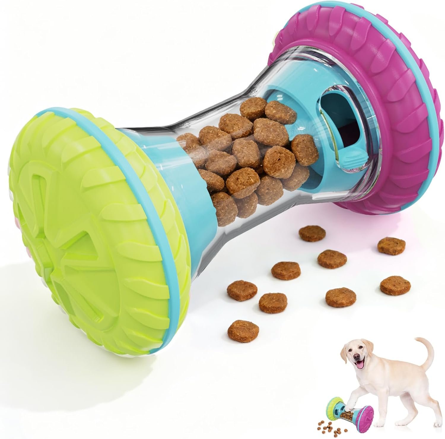 MateeyLife Interactive Dog Puzzle Toy for Small Medium Large Dogs | Adjustable Treat Dispensing Slow Feeder, Interactive Dog Toys Roller, Boredom Relief Enrichment Toys to Keep Them Busy