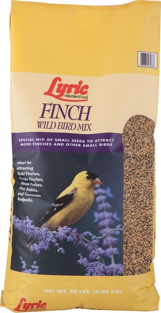 Lyric Finch – Small Songbird Wild Bird Seed for Outside Feeders, Attracts Goldfinches, House Finches & More, 20 lb Bag | For outside feeders to attract Goldfinches, House Finches and more