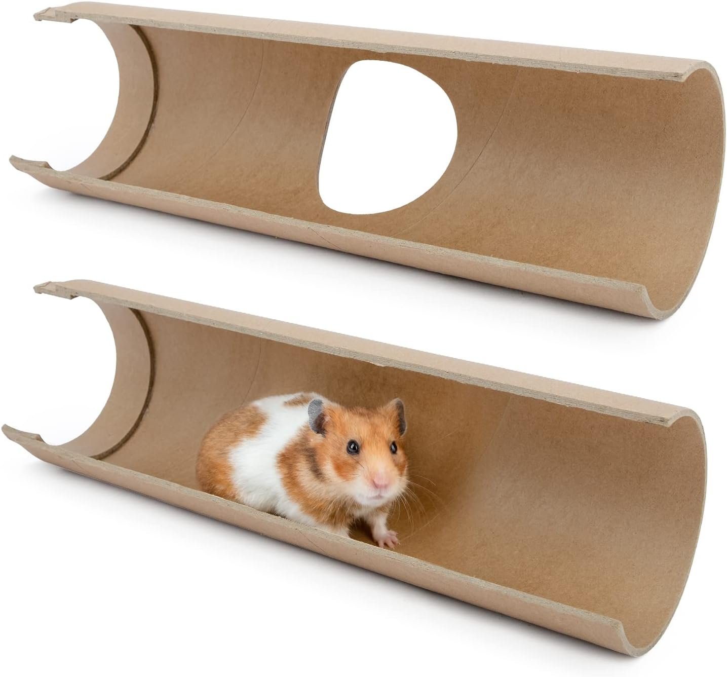 Niteangel Creative & Composable Hamster Tunnel – DIY & Build Unique Tube Burrow as Hideout for Small Sized Animals Like Hamsters Mouse Gerbils Mice (Half Tunnel Set)