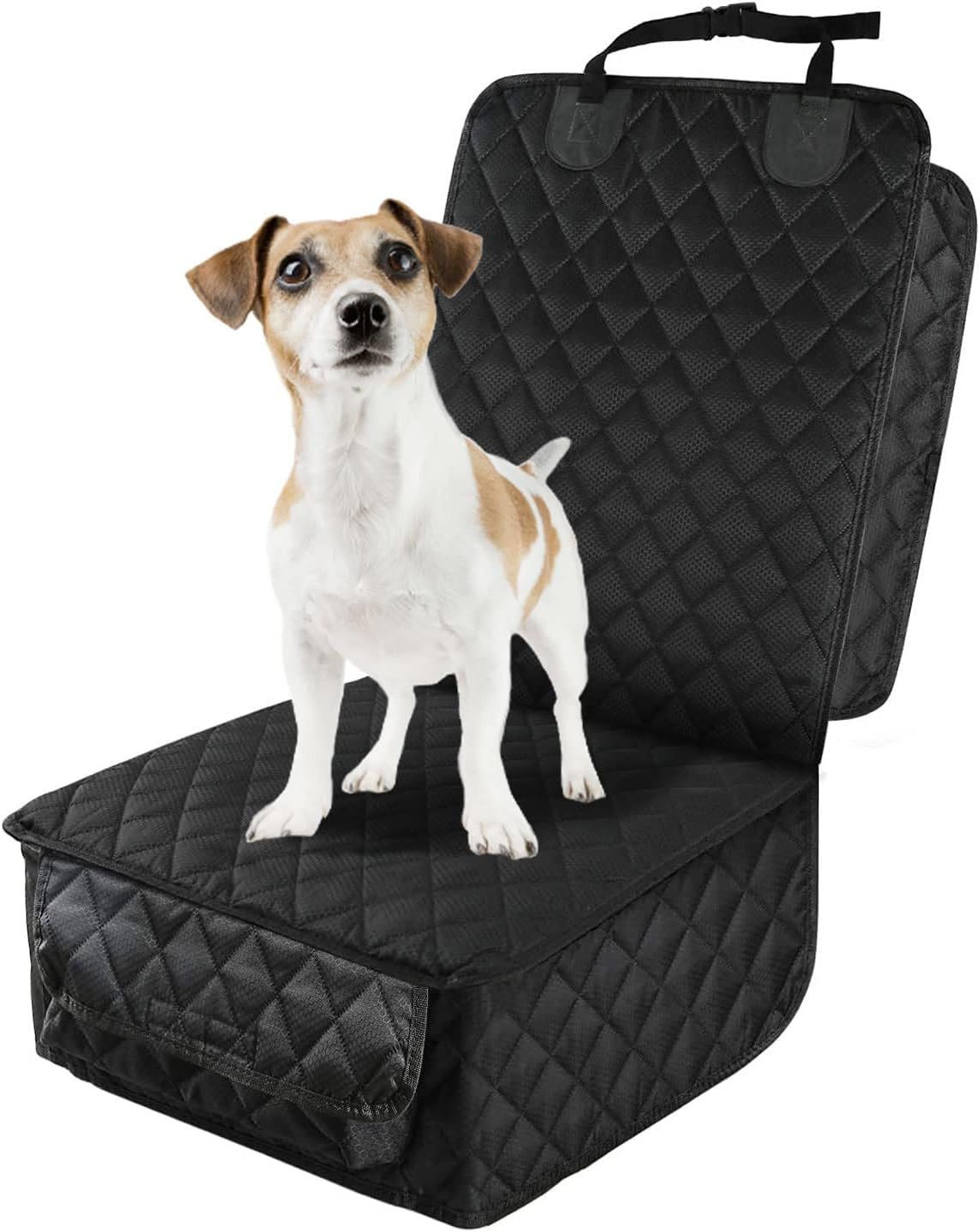 Waterproof Front Seat Car Cover, Full Protection Dog Car Seat Cover | Side Flaps, Nonslip, Scratchproof, Fits Cars, Trucks, SUVs, Jeep