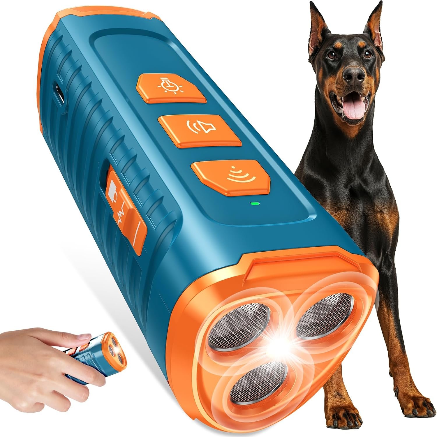 Cbersmg 3X Ultrasonic to Stop Barking Neighbors Dog, Portable Anti Barking Device Dog Bark Deterrent Device 50ft Range 5 Modes, Flashlight & Beep Safe & Effective for Small, Medium & Large Dogs