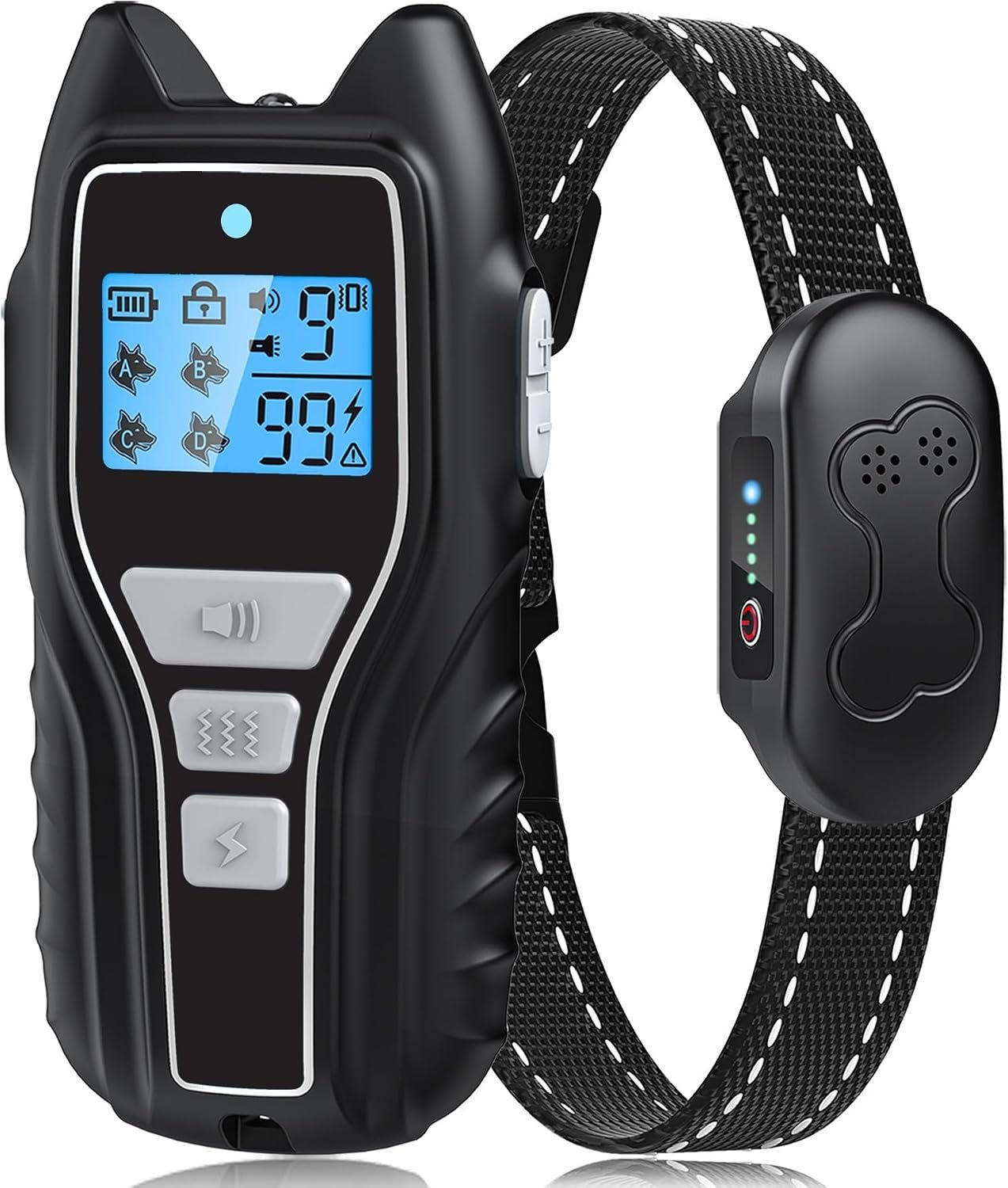 Dog Training Collar with Remote, Waterproof IPX7 E Collar for Dogs, Beep and Vibration Modes, Safe and Humane Training, 2000FT Range, Rechargeable, Fits Small Medium Large Dogs 15–120 lbs (Black)