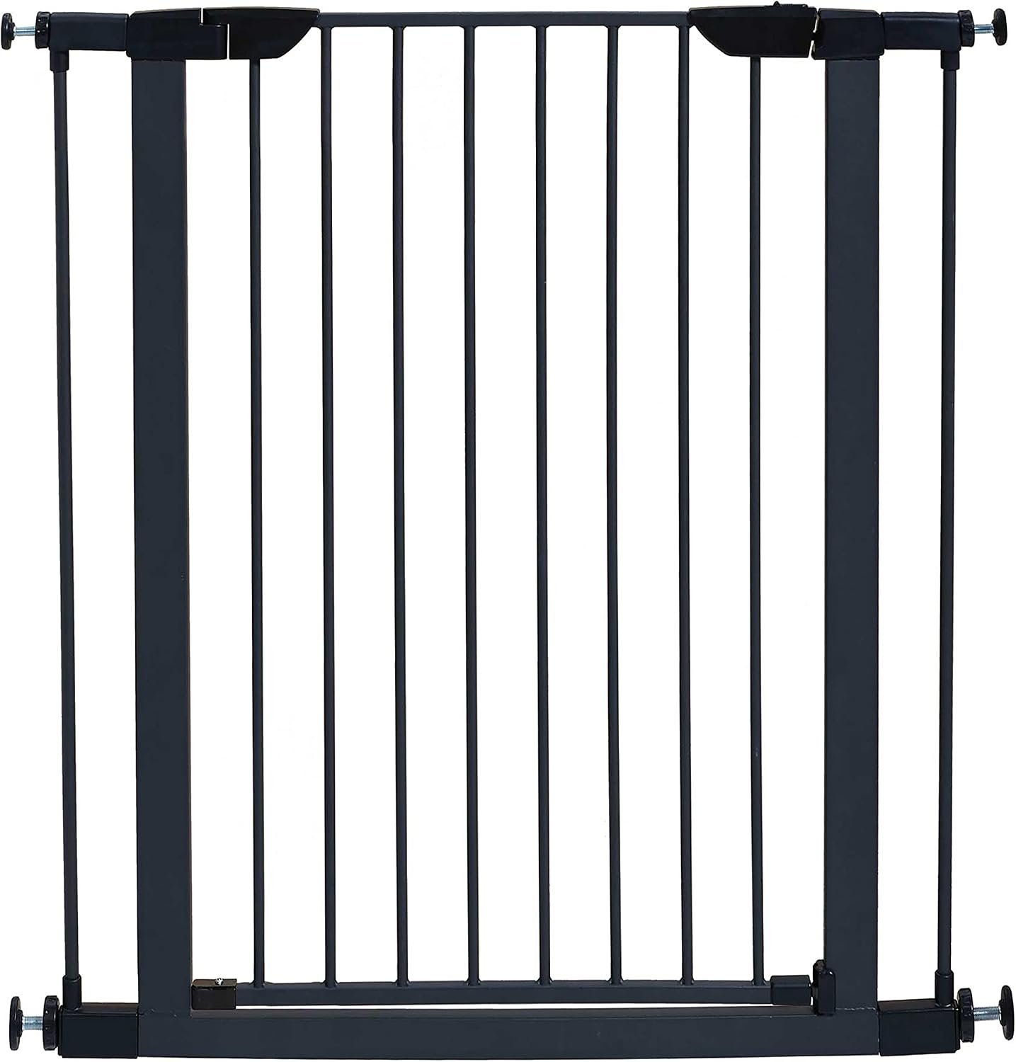Midwest Homes 39-Inch Steel Walk-Thru Dog Gate, Expands to 38″ | Pressure Mounted, Expands 29.5″- 38″ Wide, Auto-Close Door, Spring-Loaded Latch, Includes Two 3″ Extensions