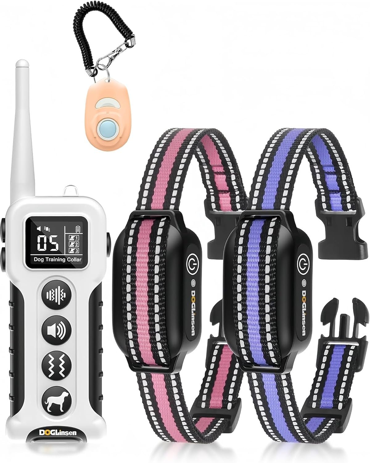 No Shock Dog Training Collar 2 Dogs | Vibrating Dog Collar, Vibration Collar for Small Medium Large Dogs – No Shock No Prongs