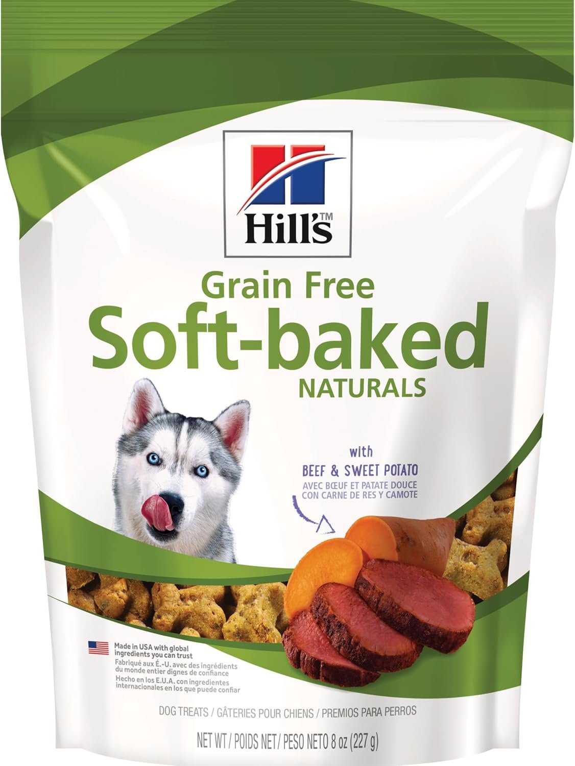 Hill’s Grain Free Soft-Baked Naturals Dog Treats, Beef & Sweet Potato