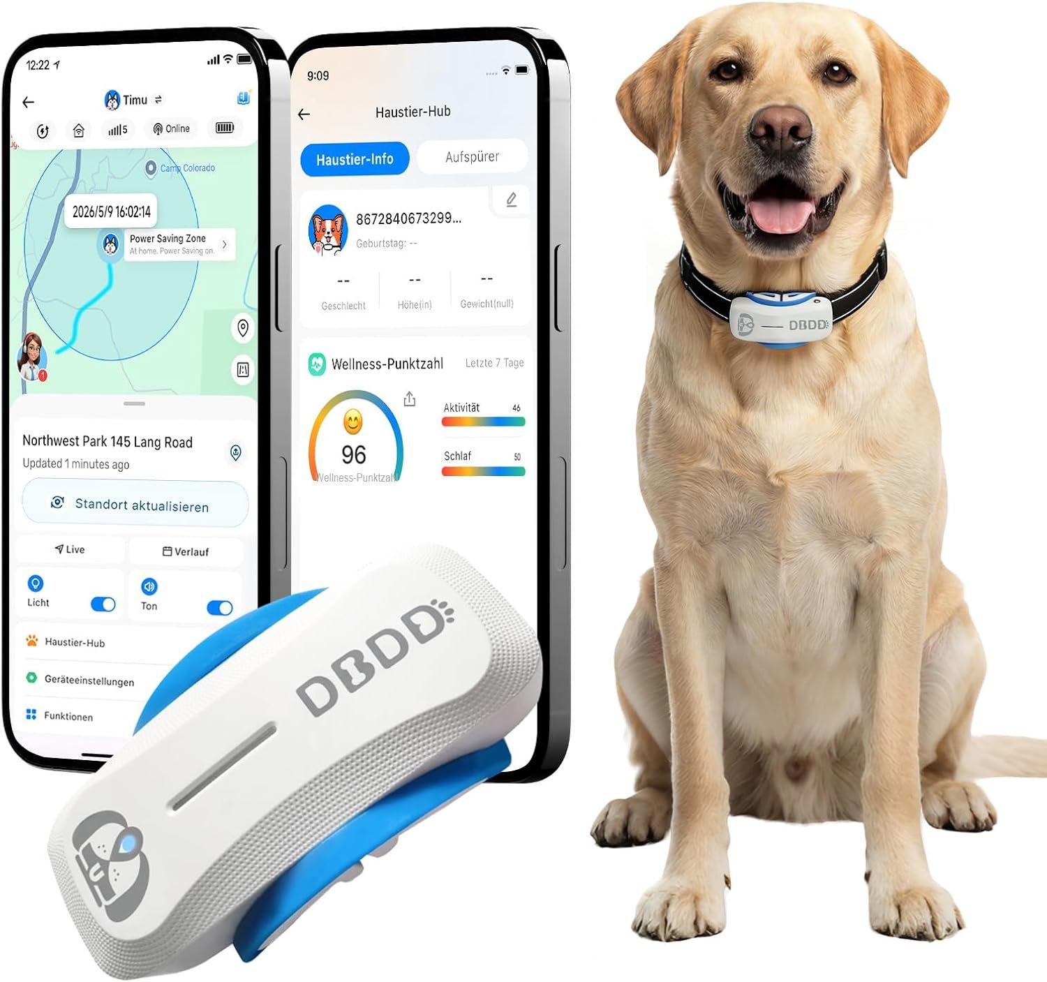 AI GPS Dog Tracker, Virtual Fence & AI Health Monitor, Waterproof