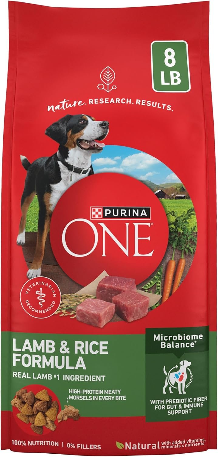 Purina ONE Dry Dog Food Lamb and Rice Formula – 8 lb. Bag