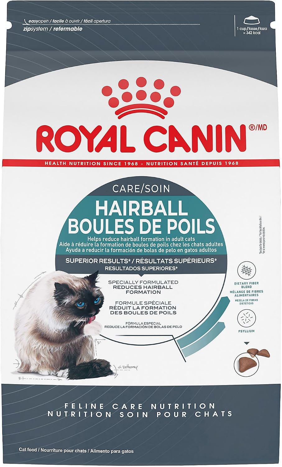 Royal Canin Feline Care Nutrition Hairball Care Adult Dry Cat Food, 6 lb Bag