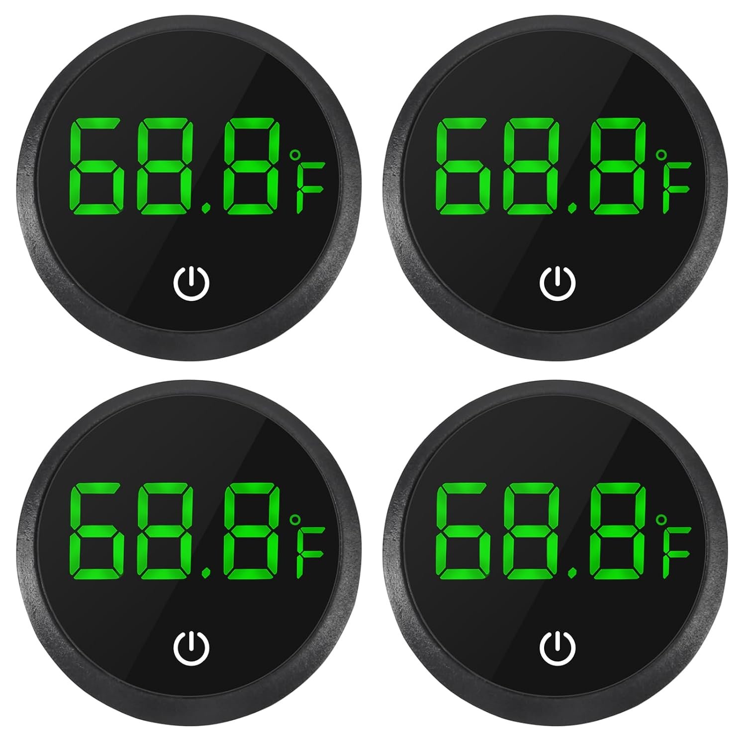 4pcs Fish Tank Digital Thermometer Accurate LED Display to ±0.9°F Tank Thermometer Aquarium Temperature Measurement Suitable for Fish, Axolotl, Turtle or Aquatic